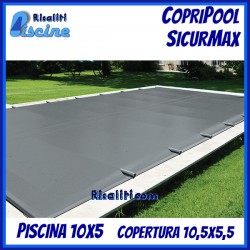 Copertura Piscina Sicurezza CopriPool SicurMax Barre Alluminio 10x5