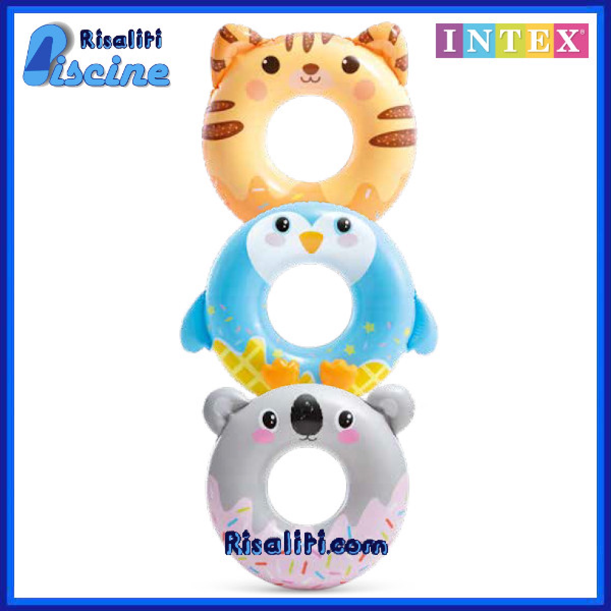 59266 Salvagente Ciambella Animaletti Intex Piscina 76 cm 59266 INTEX ...