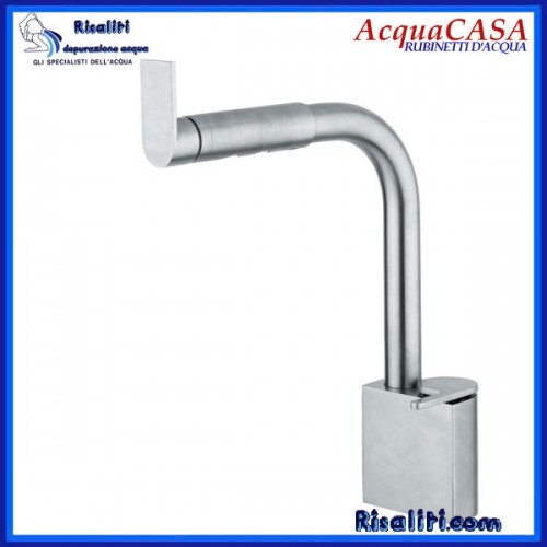 Rubinetto 3 vie Design SATINATO purificatori cucina acqua depurata liscia