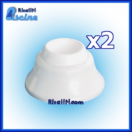 2x Gommino Bianco Ricambio Scaletta Piscina Fuoriterra