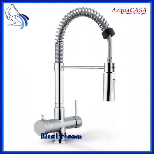Rubinetto miscelatore 5 vie Predator purificatori cucina acqua depurata liscia fredda e frizzante