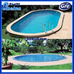 Piscina ovale e tonda interrata Gre Sumatra lamiera laccata