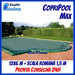 CopriPool Max CON TUBOLARI 12x6 + Scala Romana 1,5 m