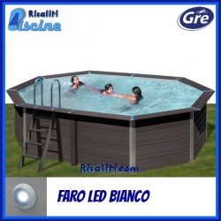 KPCOV66L Piscina fuoriterra pannelli Avantgarde Gre cm 618x338xh124 Faro LED