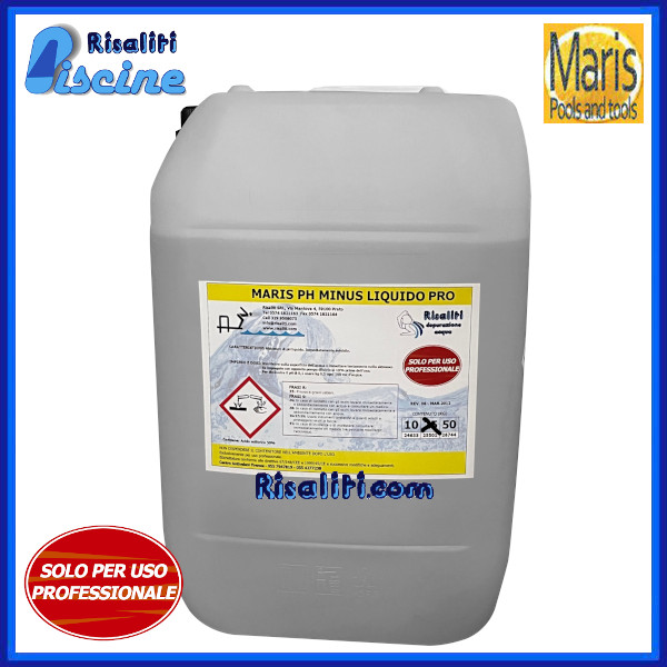 Ph Meno PRO abbattitore PH Piscina liquido 25 kg Maris www.risaliti.com