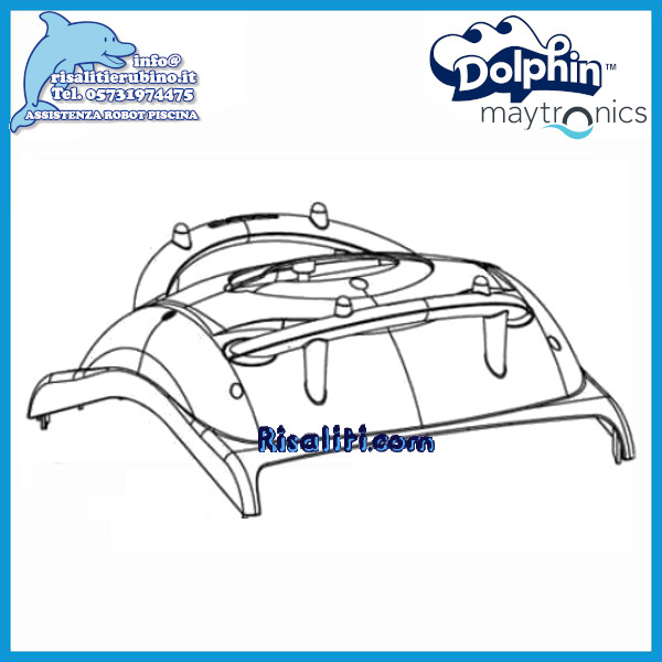 99960051 Ricambi Robot Piscina Coperchio Scocca Dolphin Swift www.risaliti.com