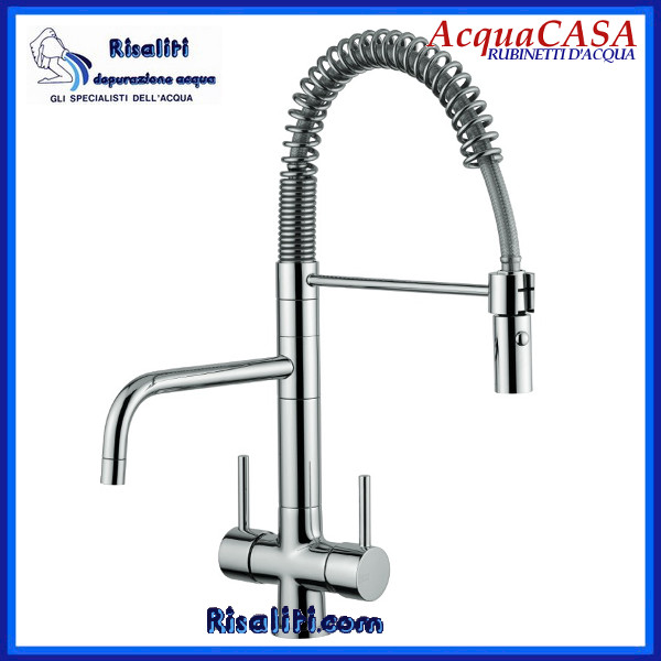 Rubinetto miscelatore 3 vie Alien 48 purificatori cucina acqua depurata liscia www.risaliti.com