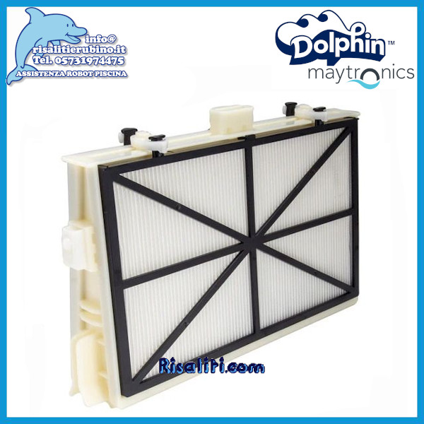 9991427-ASSY Ricambio Robot Dolphin Piscina Kit Supporto con Cartucce 50 Micron www.risaliti.com