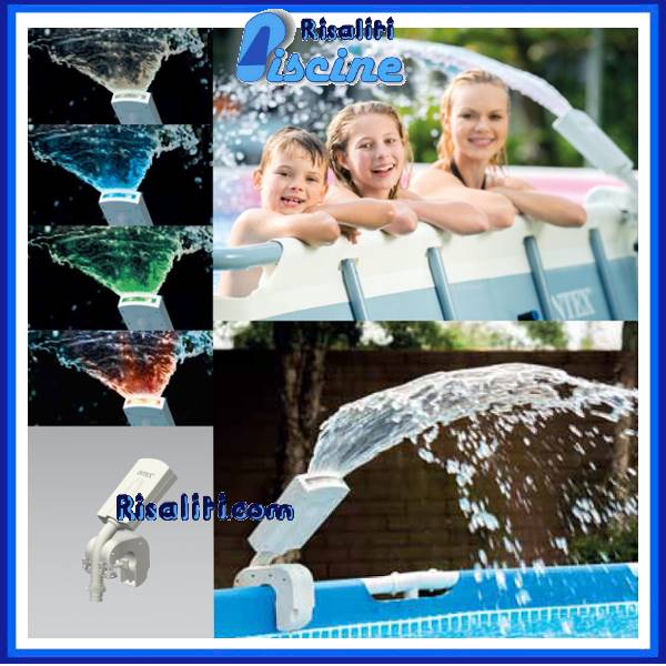 28089 Fontana LED Spruzzino multicolore Intex piscina fuori terra Frame/Ultraframe www.risaliti.com