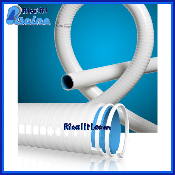 Tubo spiralato flessibile PVC Hidrotubo Plus Piscina 50x42mm 1 m www.risaliti.com