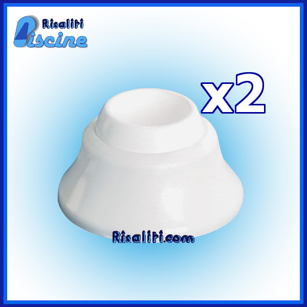 2x Gommino Bianco Ricambio Scaletta Piscina Fuoriterra www.risaliti.com