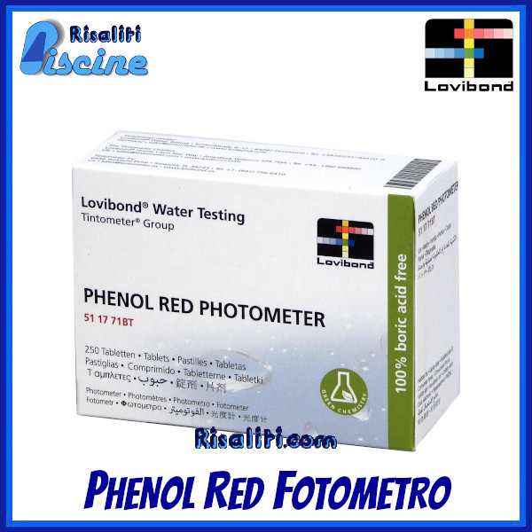 Reagenti PHENOL RED Lovibond Fotometro Colorimetro Scuba II Piscina www.risaliti.com