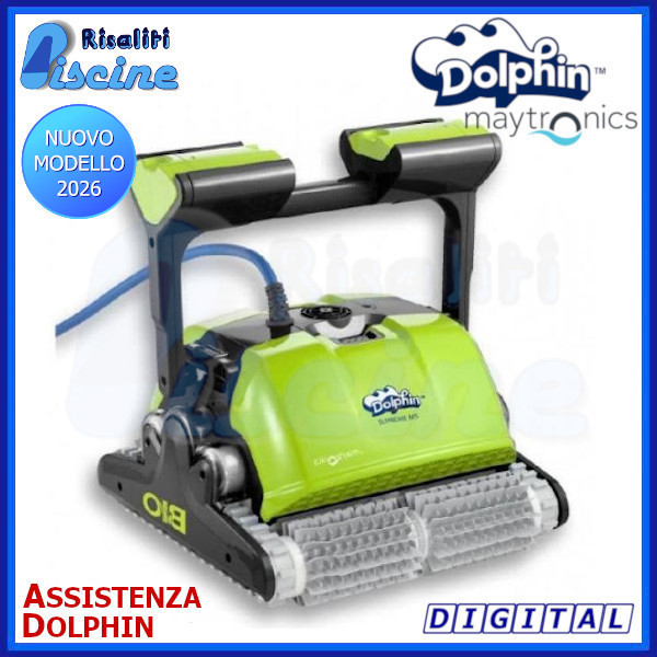 Dolphin Supreme M5 Bio Digital Robot Pulitore Piscina Bio www.risaliti.com