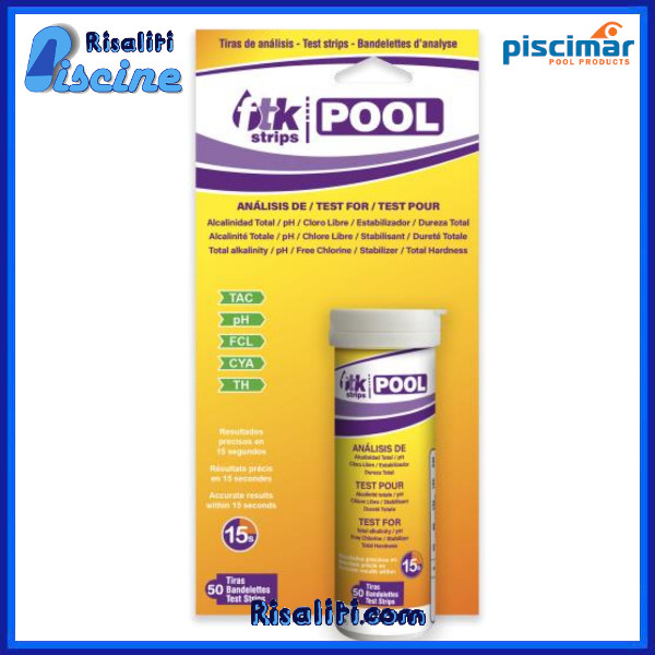 Kit Analisi Strisce 5in1 Cloro Ph Durezza Acido Cianurico Acqua Piscine www.risaliti.com