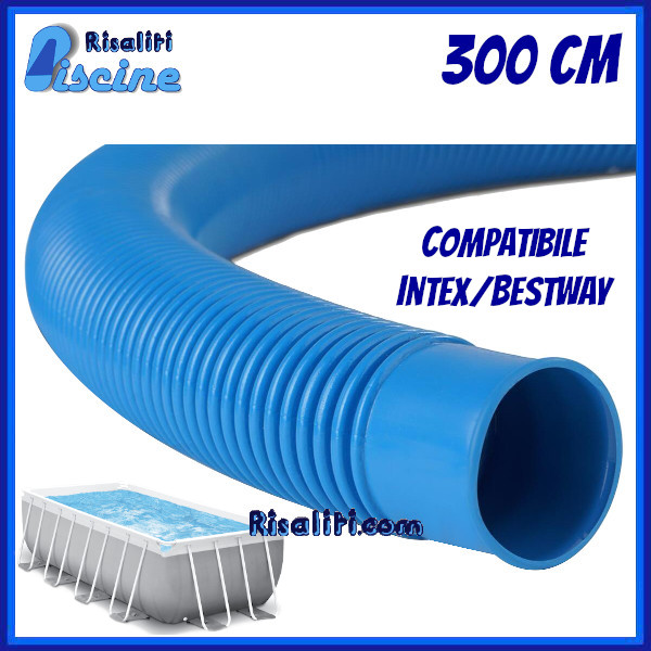 Tubo flessibile STRONG filtro piscina fuori terra 32 mm 300 cm www.risaliti.com
