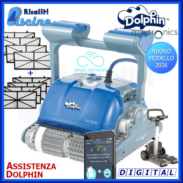 Dolphin M400 Digital Robot Pulitore Piscina  www.risaliti.com
