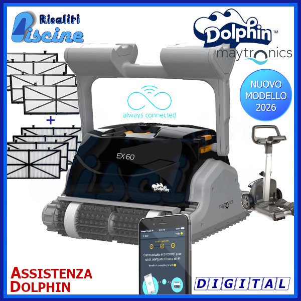 Dolphin EX60 Combi Digital Robot Pulitore Piscina www.risaliti.com