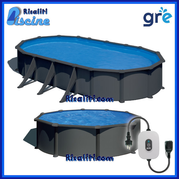 Piscina fuori terra Gre Anthracite 132 cm www.risaliti.com