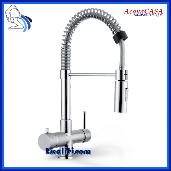 Rubinetto miscelatore 5 vie Predator purificatori cucina acqua depurata liscia fredda e frizzante  www.risaliti.com
