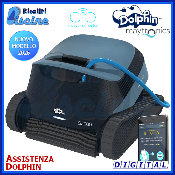 Dolphin S2000 Digital Robot Pulitore Piscina www.risaliti.com
